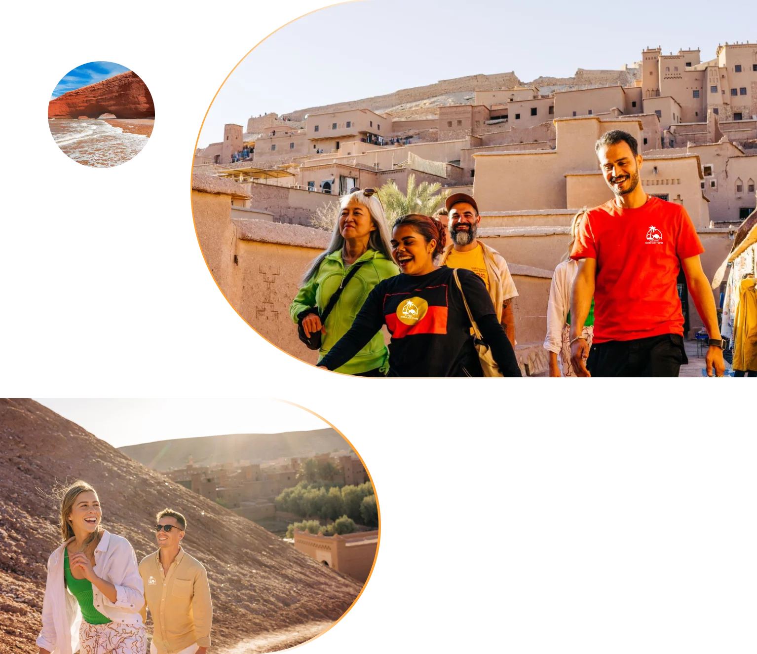 Custom Morocco Tours team discovering with tourists the beauty of Morocco